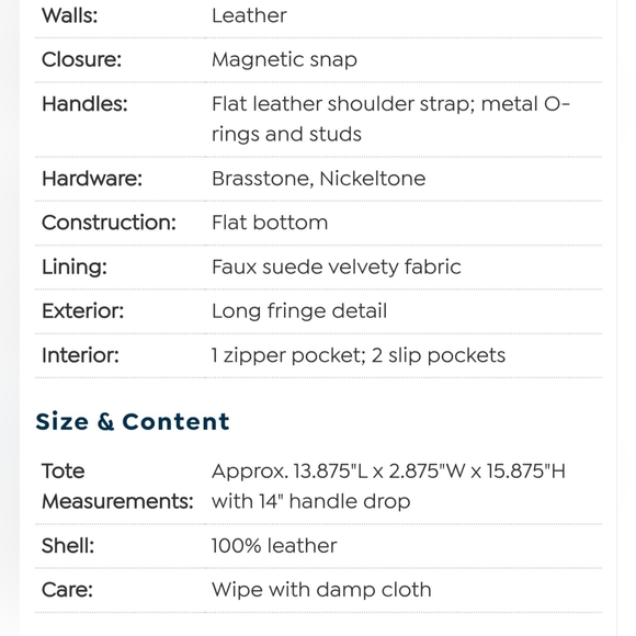 Patricia Nash Black Leather Fringe Shoulder Bag - Picture 4 of 7